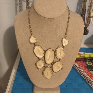 White Statement Necklace